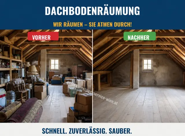 Dachboden Entrümpelung Wien: geräumter Dachboden