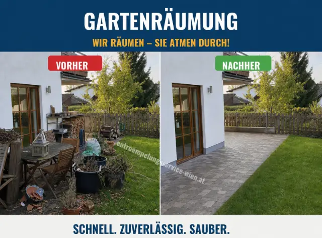 Gartenräumung: aufgeräumter Garten