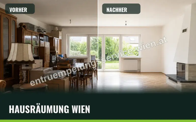 Hausräumung in Wien vorher und nachher