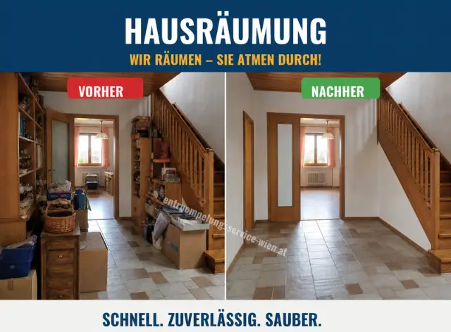 Hausräumung Wien 23. Bezirk Liesing: geräumtes Wohnhaus