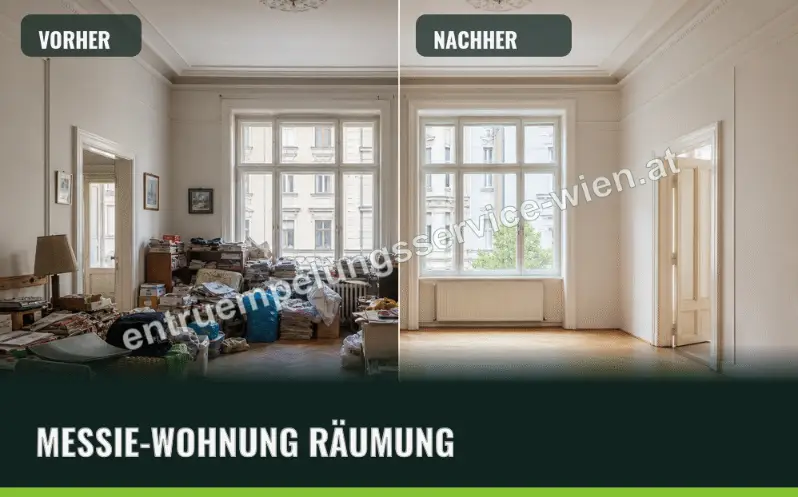 Messie-Wohnung Räumung vorher und nachher