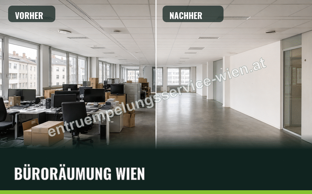 Büroräumung in Wien vorher und nachher